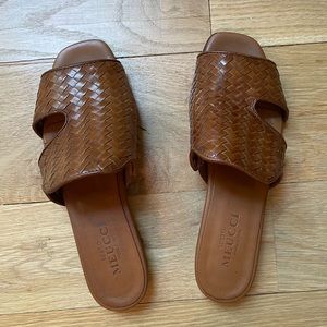 Sesto meucci brown woven sandals